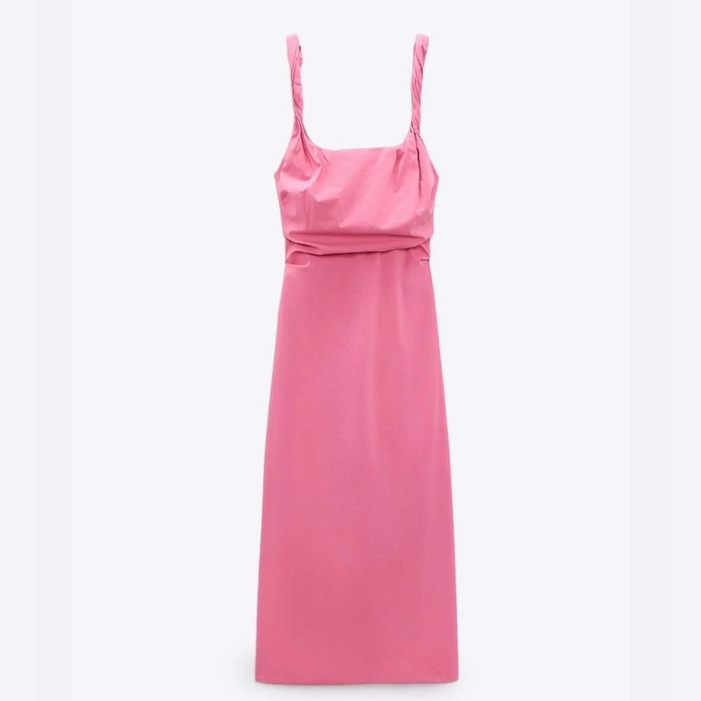 Zara- Elegant Pink Sleeveless Dress
